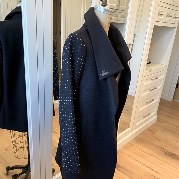 Zara navy embellished jacket - Picture 2 of 11